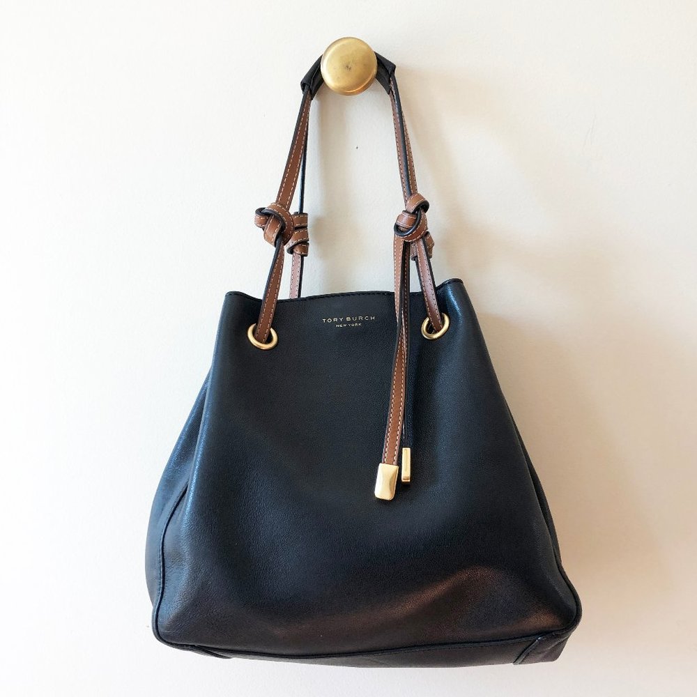 Altered Tory Burch Caroline Leather Tote